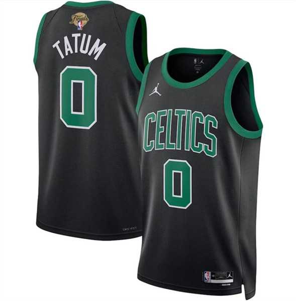 Mens Boston Celtics #0 Jayson Tatum Black 2024 Finals Statement Edition Stitched Basketball Jersey Dzhi